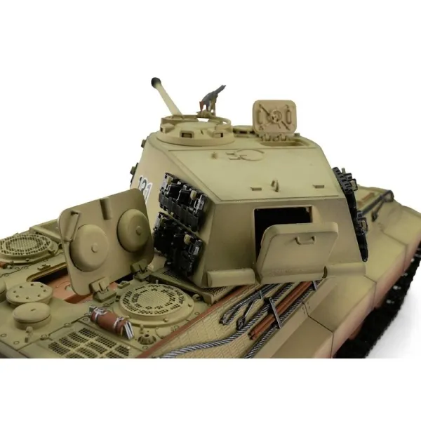 Novelty !!! RC King Tiger 2 with IR-Battlesystem - 360 ° tower turn & steel gears - sand camo Novelty !!! RC King Tiger 2 with IR-Battlesystem - 360 ° tower turn & steel gears - sand camo