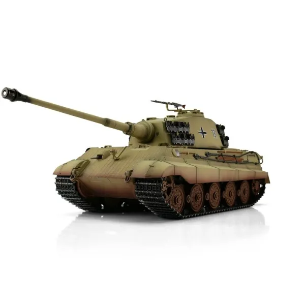 Novelty !!! RC King Tiger 2 with IR-Battlesystem - 360 ° tower turn & steel gears - sand camo Novelty !!! RC King Tiger 2 with IR-Battlesystem - 360 ° tower turn & steel gears - sand camo