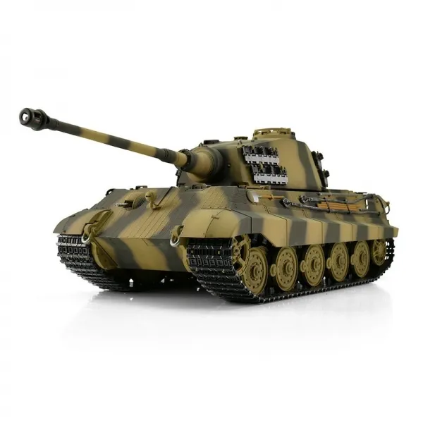 CUSTOMER RETURNS - 1/16 RC Tank King Tiger - Tiger II - Camouflage BB Smoke