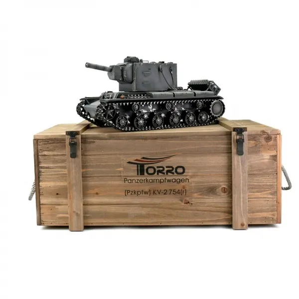 1/16 RC KV-2 754r Metall Edition in der Holzkiste BB Grau Torro Pro-Edition 1/16 RC KV-2 754r Metall Edition in der Holzkiste BB Grau Torro Pro-Edition