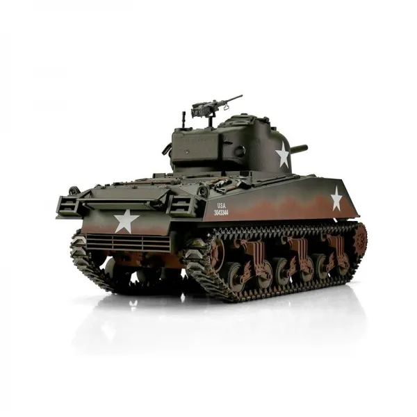 RC Tank M4A3 Sherman 75mm green BB 1/16