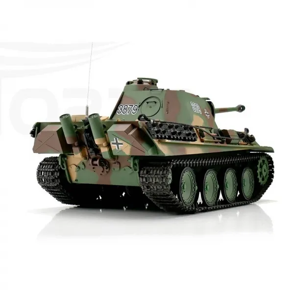 1/16 RC Tank Panther Ausf. G. Camouflage with Metal Tracks - BB+IR with Cannon Recoil Heng Long Torro Edition