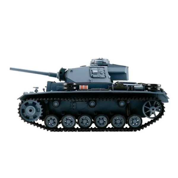 RC Tank 3 Ausf. L Heng Long 1:16 Gray Steel Gear BB + IR 2.4GHz V7.0
