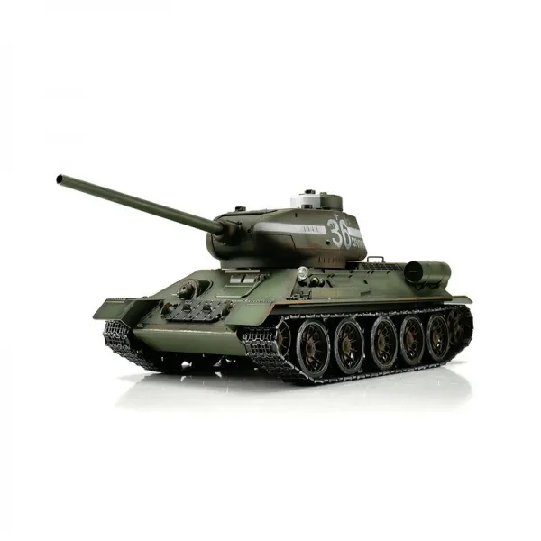 T34/85 RC Panzer 2.4 GHz 1/16 Profi-Metall IR Servo mit Holzkiste