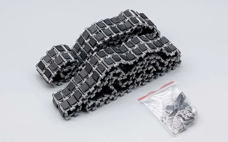 RC Tank Leopard 2 A6 metal track set with rubber double track pads 1:16 RC Tank Leopard 2 A6 metal track set with rubber double track pads 1:16