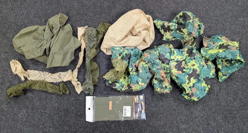 SONDERPOSTEN - MESSEMUSTER Konvolut Tarnnetze 13 Stück