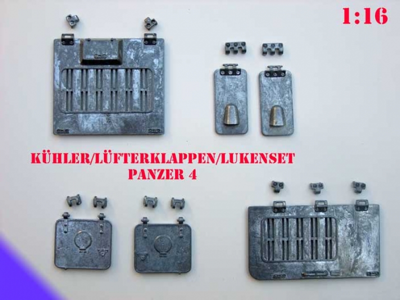 Metal cooler u. Fan flap for Panzer IV Heng Long Panzer 4