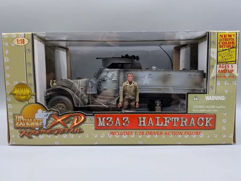 21st Century Toys M3A3 Halftrack in 1:18 scale with figure