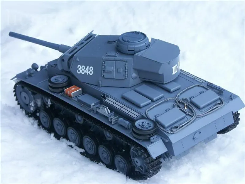 RC Panzer 3 Ausf. L 2.4 GHz grau mit Rauch & Sound Heng Long Torro Edition BB+IR