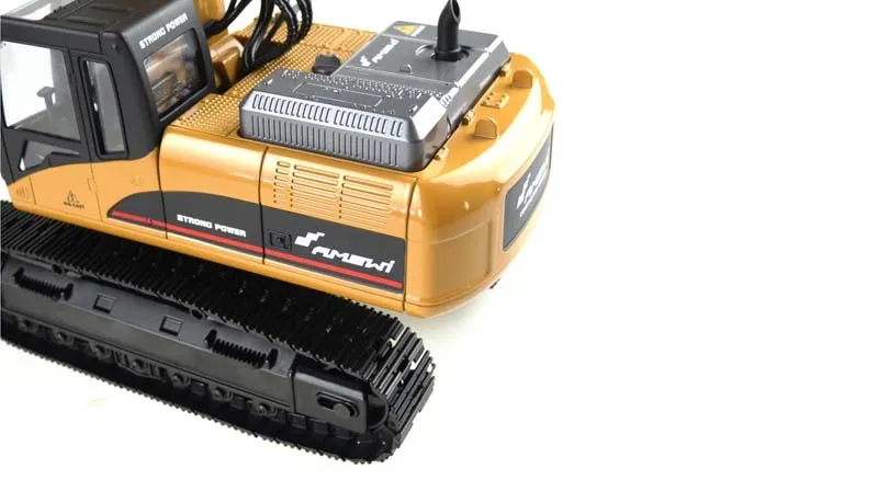 RC excavator full metal 1:14 RTR V4 in a leather-look case