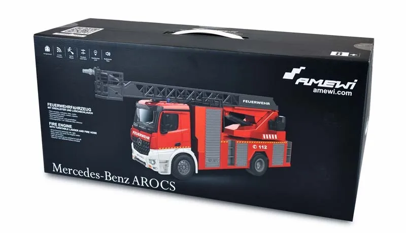 RC Feuerwehr Feuerwehrauto Mercedes-Benz Drehleiterfahrzeug 58cm groß 1:18 RTR 
