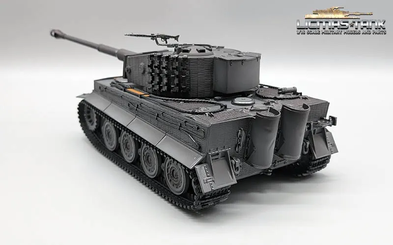 1:24 RC Panzer Deutscher Tiger 1 Späte Version Taigen mit Infrarot-Kampfsystem Grau