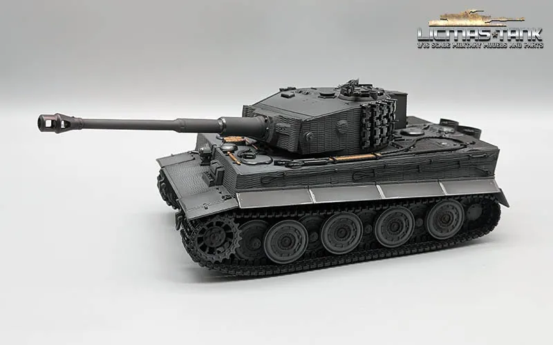 1:24 RC Panzer Deutscher Tiger 1 Späte Version Taigen mit Infrarot-Kampfsystem Grau