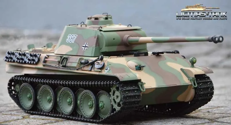 Schussfunktion RC PANZER HENG LONG 3879 German Panther mit Rauch Sound u 