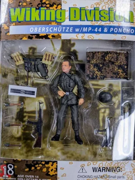 1:18 Dragon Models Figur Wiking Division Oberschuetze w / MP-44 und Poncho