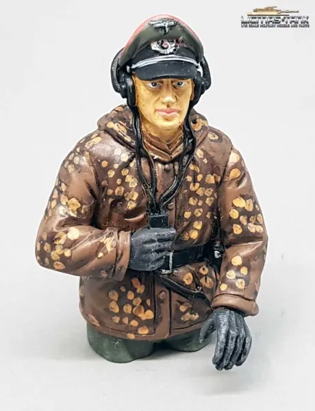 1/16 Figur deutsche Panzer Mannschaft Wehrmacht Erbsentarn Kommandant WW2