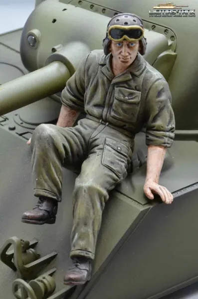 1/16 Figure U.S. Tank Crew WW2 Tank Soldier sitting