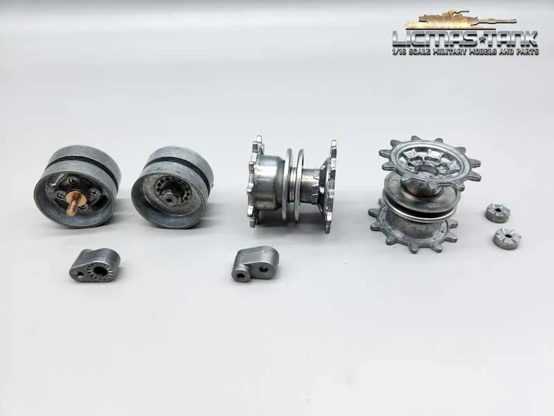 RC Tank Leopard 2 A6 Heng Long HQ guide and drive wheel set metal with track guide 1/16