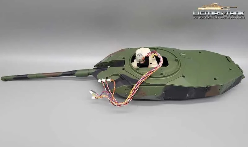 RC Panzer Leopard 2 A6 - Ersatzteil - Turm mit Kanone und RRZ 3889 Heng Long 1:16 RC Panzer Leopard 2 A6 - Ersatzteil - Turm mit Kanone und RRZ 3889 Heng Long 1:16