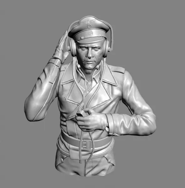 1/16 Figure German tank commander Michael Wittmann made of resin