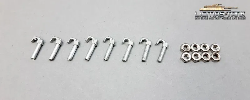 1/16 Panzer 3 Metal brackets V2 for metal ropes including end pieces