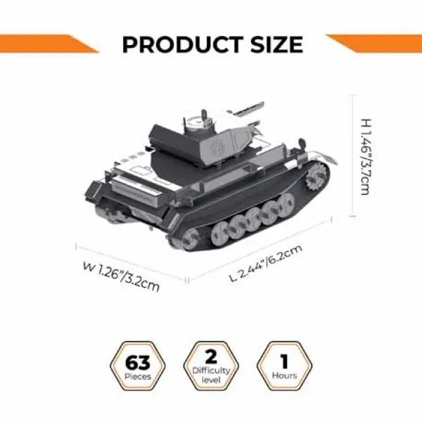 Metal Time Tank Pz.Kpfw. II Ausf.G (World of Tanks) constructor kit