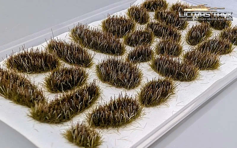 1/16 Miniaturgras Modellbau Grasbüschel Verwelktes Braun für Diorama 1/16 Miniaturgras Modellbau Grasbüschel Verwelktes Braun für Diorama
