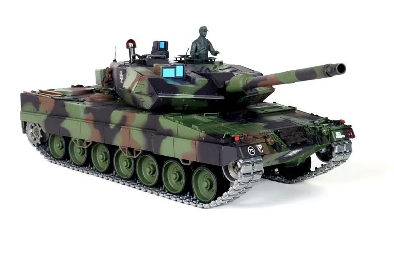 RC Panzer Leopard 2A6 Heng Long 1:16 mit Stahlgetriebe und Metallketten V7.0 - Upg-A RC Panzer Leopard 2A6 Heng Long 1:16 mit Stahlgetriebe und Metallketten V7.0 - Upg-A