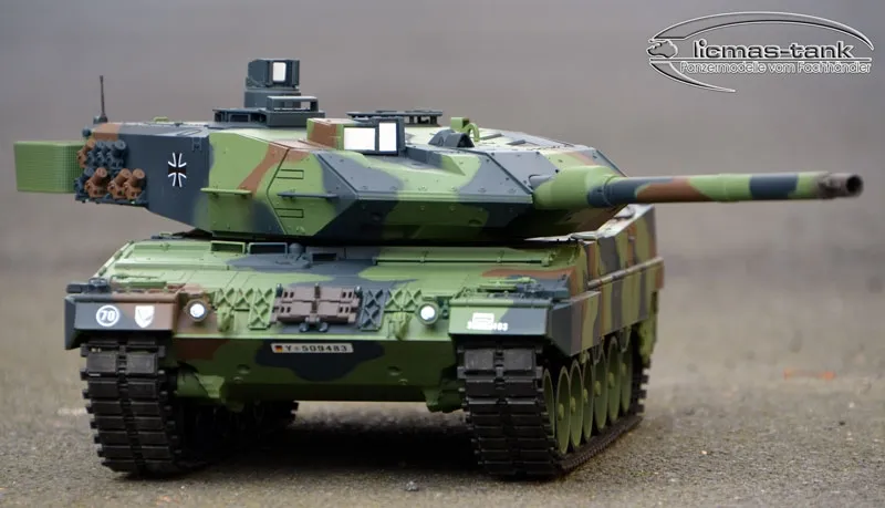 1/16 Leopard 2A6 Smoke & Sound Steelgearset Heng Long BB + IR V-7.0 Amewi Edition