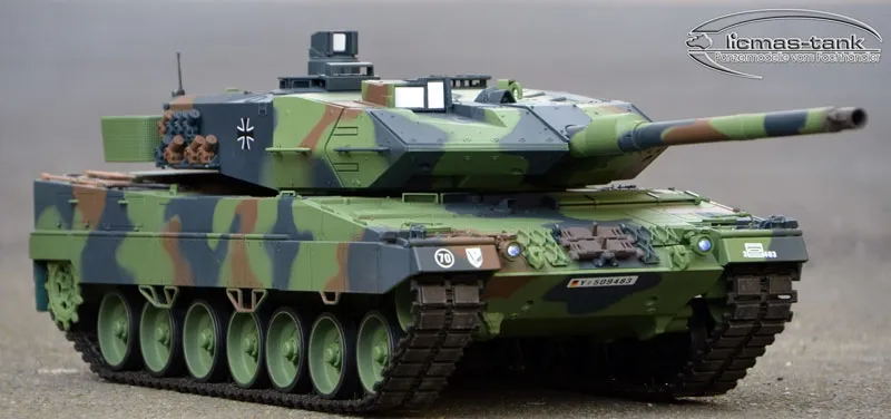1/16 Leopard 2A6 Smoke & Sound Steelgearset Heng Long BB + IR V-7.0