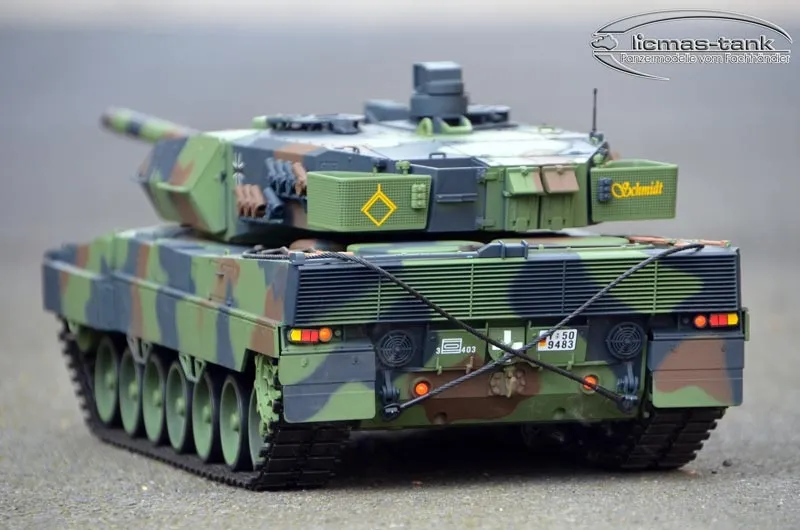 1/16 Leopard 2A6 Smoke & Sound Steelgearset Heng Long BB + IR V-7.0