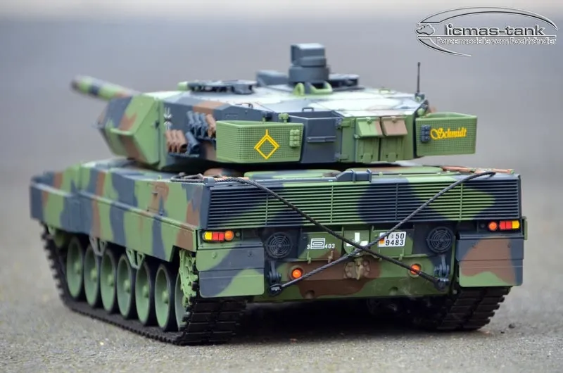 1/16 Leopard 2A6 Rauch & Sound Stahlgetriebe Heng Long BB + IR V-7.0
