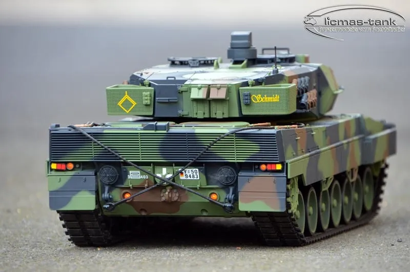 1/16 Leopard 2A6 Rauch & Sound Stahlgetriebe Heng Long BB + IR V-7.0