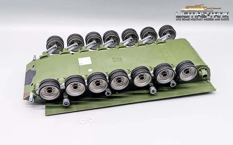 RC Panzer Leopard 2 A6 TK7.0 V2 - Ersatzteil - Unterwanne 3889 Heng Long 1:16 mit Metall-Laufrollen