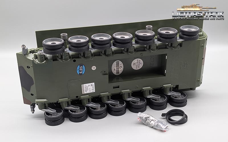 RC Tank Leopard 2 A6 TK6.0S - Spare part - Lower hull 3889 Heng Long 1:16 with metal wheels