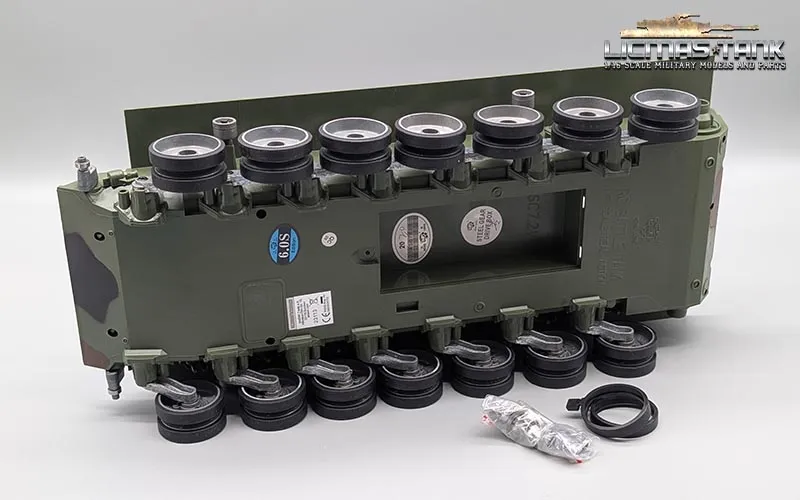 RC Panzer Leopard 2 A6 TK6.0S - Ersatzteil - Unterwanne 3889 Heng Long 1:16 mit Metall-Laufrollen