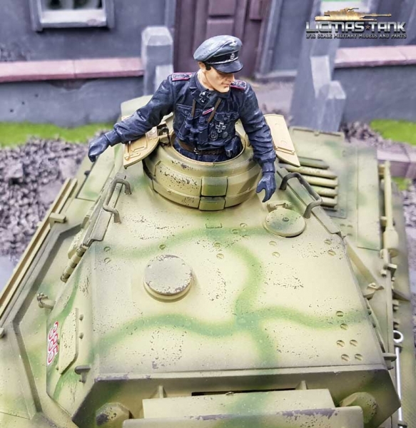 Half Body Commander German Tank Crew Normandy 1944