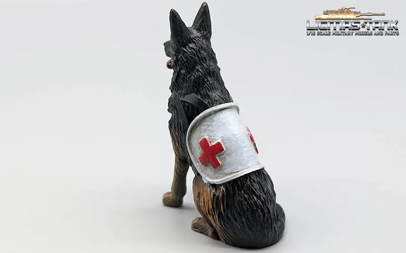 Figure 1/16 German Shepherd Medical Service Dog WW2 Resin painted