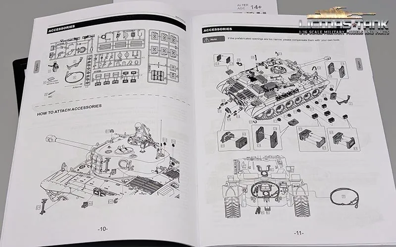Original Torro RC Tank M26 Snow Leopard Manual Heng Long V6.0 / V7.0 with Targetpaper