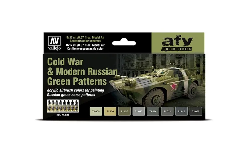 71621 Vallejo Model Air Cold War & Modern Russian Green Patterns Farben