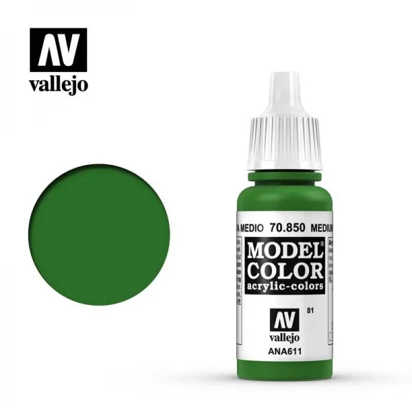 Model Color 70850 Vallejo Color 17ml Medium Olive
