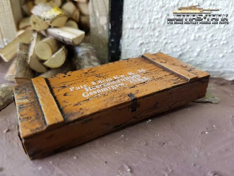 Ammo box 8.8cm Kw. K.36 loam brown scale of 1:16