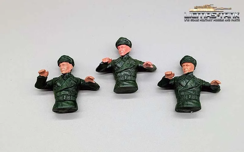 1/16 scale figures set of three tank commanders