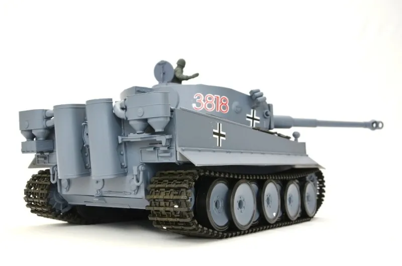 RC Tank Tiger I Heng Long 1:16 gray with steel gear BB + IR 2.4GHz - V 7.0