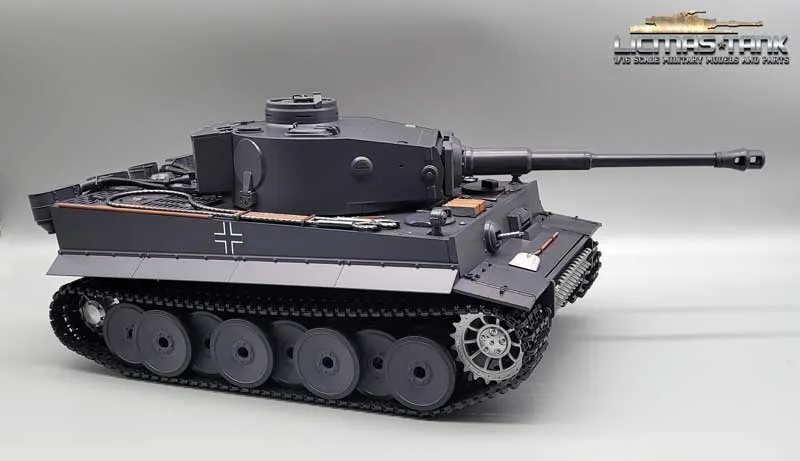 RC Panzer 2.4 GHz Taigen Tiger 1 Dunkelgrau BB RRZ Version 1:16 Licmas-Tank