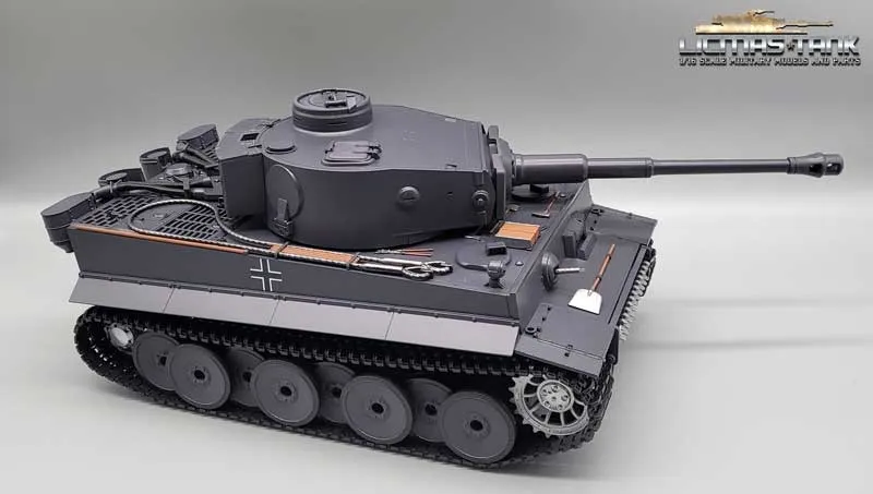 RC Tank 2.4 GHz Taigen Tiger 1 Darkgrey 6mm Shooting and Recoil system 1:16 Licmas-Tank