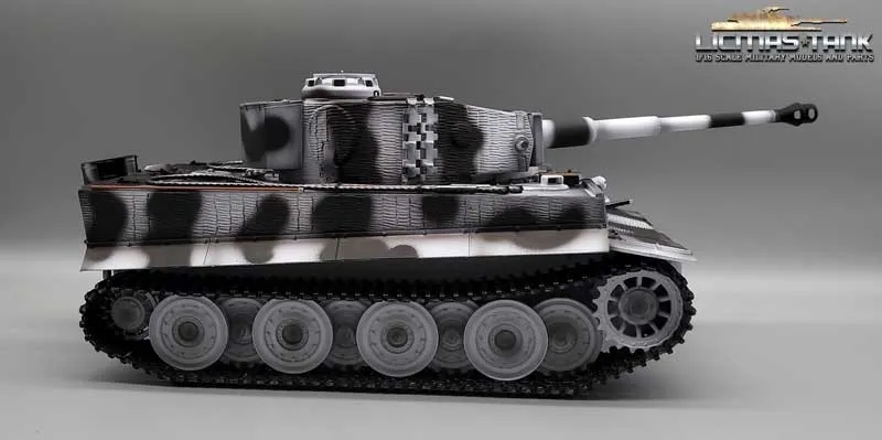 RC Panzer 2.4 GHz Tiger 1 Winter Taigen V3 BB +Servo +Kanonenrauch Metall-Edition 360°