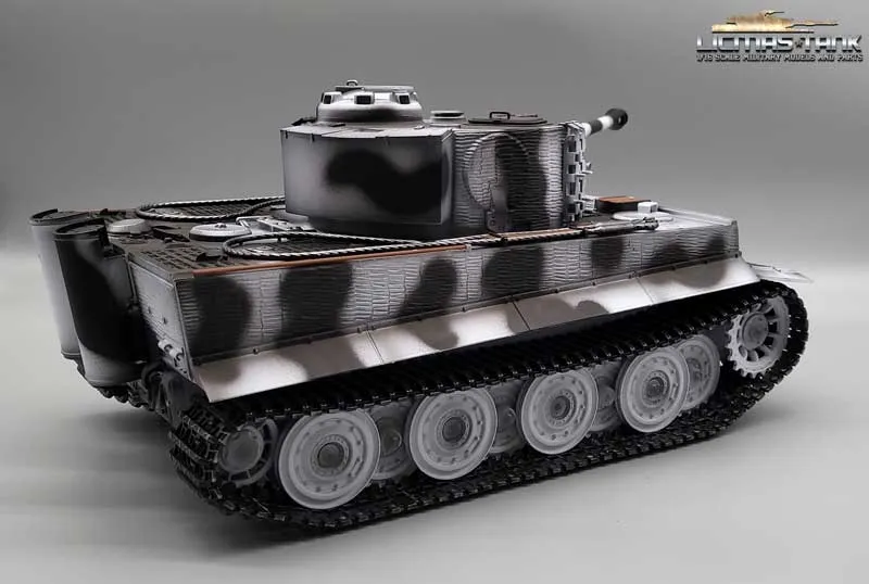 RC Panzer 2.4 GHz Tiger 1 Winter Taigen V3 BB +Servo +Kanonenrauch Metall-Edition 360°