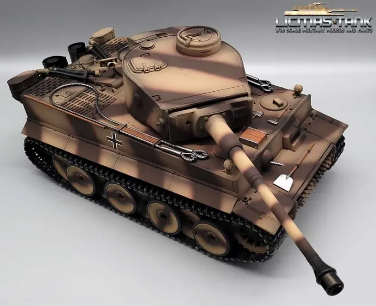 RC Panzer 2.4 GHz Tiger 1 Camouflage Taigen V3 IR + Kanonenrauch Metall-Edition 360°