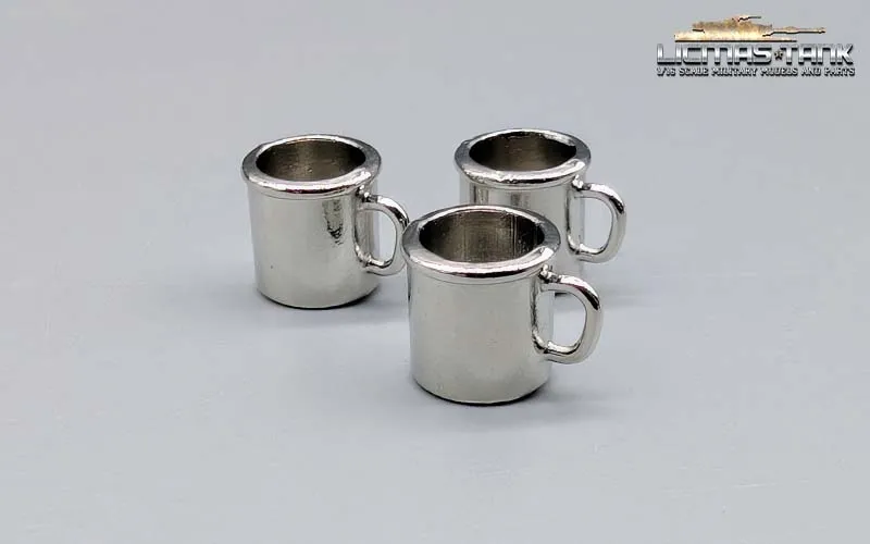 Set of three cups in 1/16 for diorama